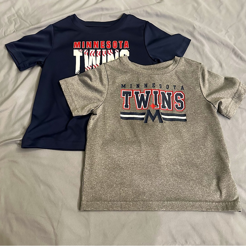 MLB - MN Twins T-Shirts, 2-pack - Blue & Gray - Sz: 3T